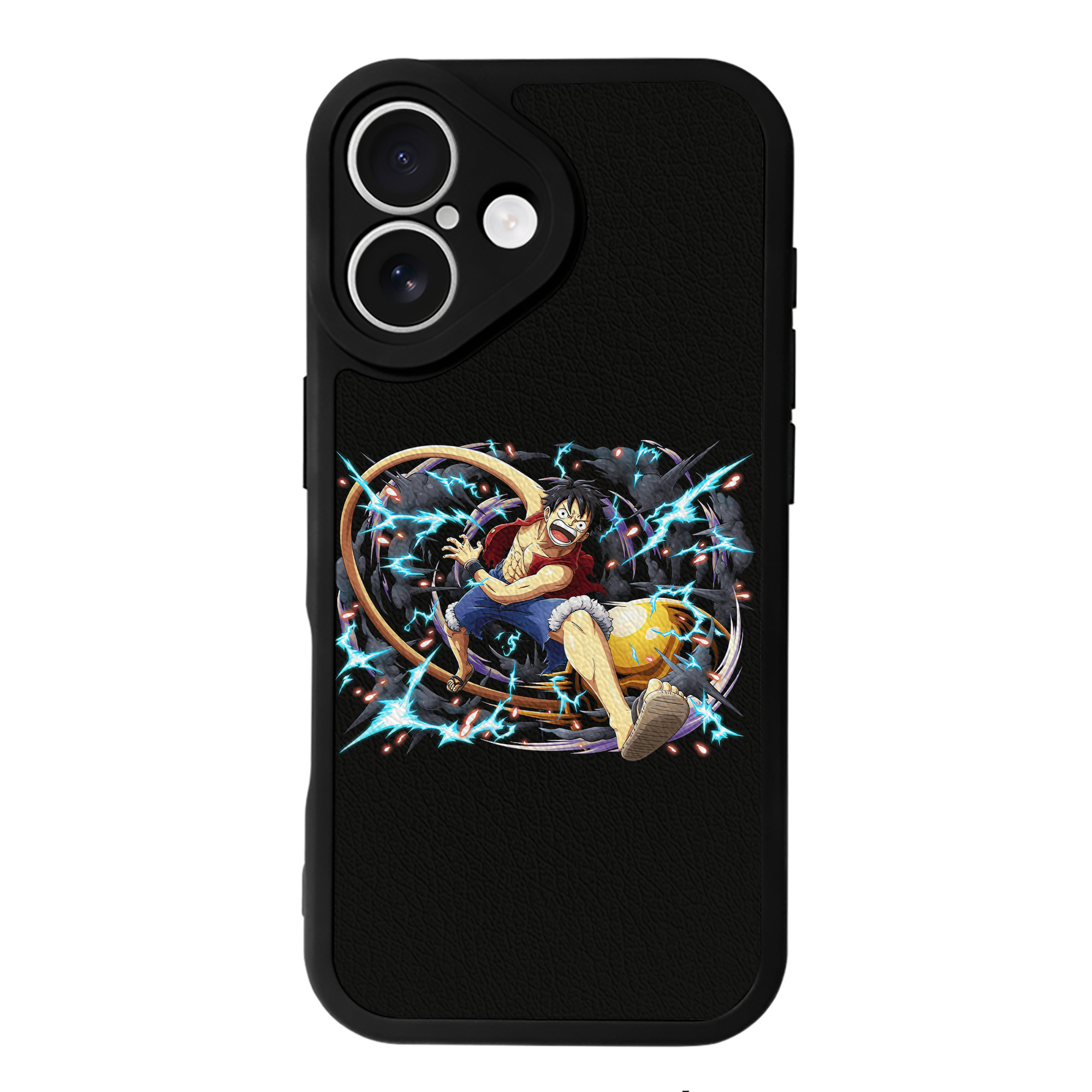 （画像用） ワンピース モンキー・D・ルフィ ONE PIECE Monkey D. Luffy 【iPhone 16シリーズ対応】シリコンスマホケース（レザー調） 材質：シリコン